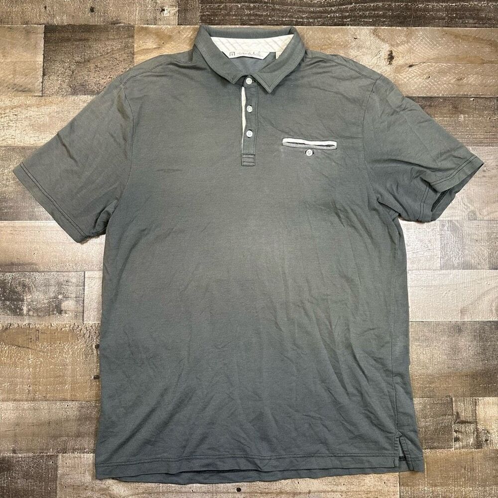 Travis Mathew Men’s Size XL Polo Black Pocket Golf Shirt Short Sleeve Stretch